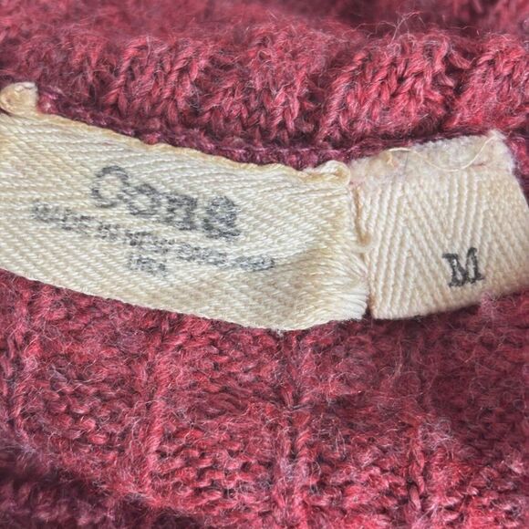 OONA New England Slow Fashion USA Handknit Turtleneck Sweater M Ribbed Acrylic - Picture 4 of 5